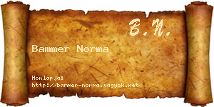 Bammer Norma névjegykártya